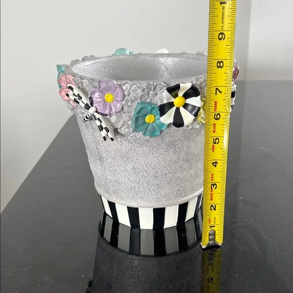 MacKenzie-Childs Maia Small Hand-Painted Resin Pot - Picture 8 of 12